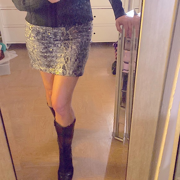 Bebe Sequin Micro Mini Skirt - Picture 2 of 5